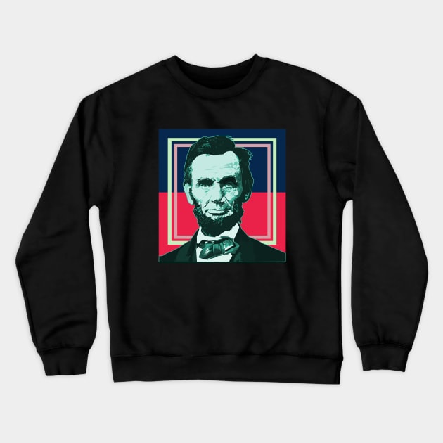 Abraham Lincoln - Retro Crewneck Sweatshirt by adamzworld